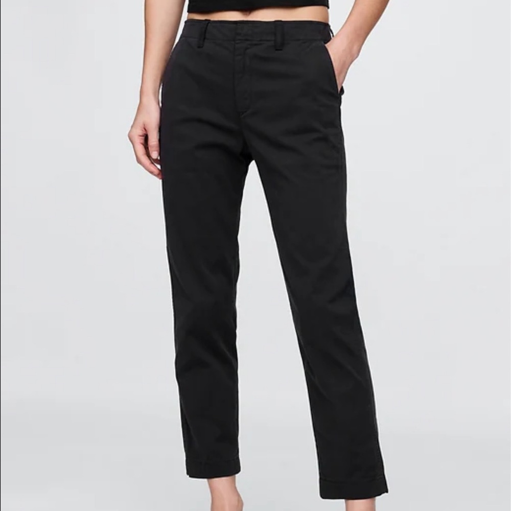 Classic Black Mid-rise Downtown Khakis